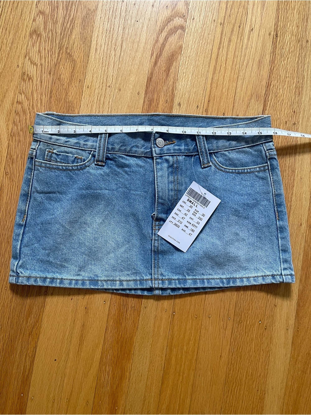 J Galt Denim Mini Skirt - Light Blue